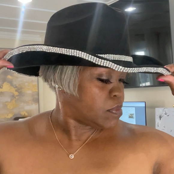Black Blingy Rhinestone Western Cowboy Cowgirl Hat main image 5